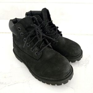 Timberland Toddler Premium 6" Black Leather Lace-Up Ankle Boots Hiking Combat 11
